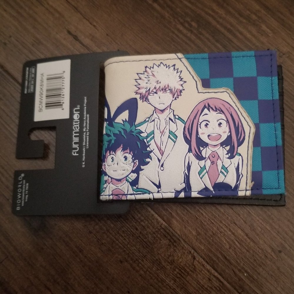 MHA - My Hero Academia Blue Check Bifold Wallet